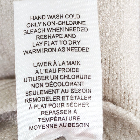 NWT Tahari Womens Sweater White Large Knit Beige Long Sleeve Crew Neck Top Soft - Picture 9 of 10